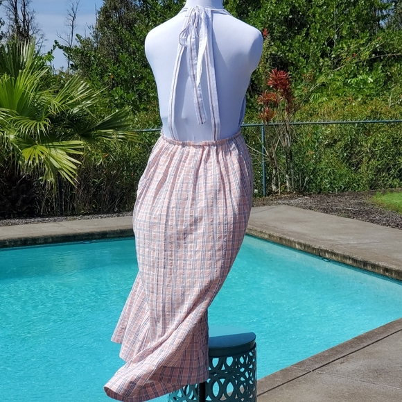 Free People bohemian country backless Dress sz M - Picture 4 of 17